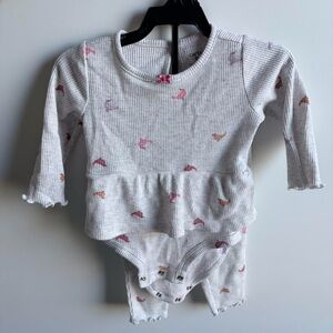 Carter's White and Pink Baby Peplum set